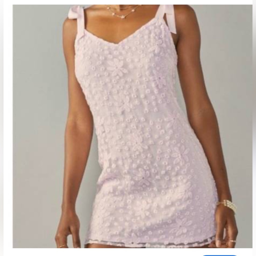 Miami Light Pink Floral Lace Dress